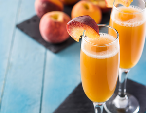 Smoked Bourbon Bellinis