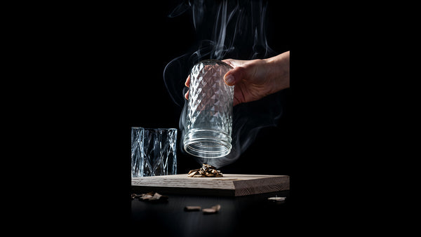 Viski Alchemi Barrel Board Smoking Kit for Infusing Drinks - American Oak  Whiskey Barrel Wood Smoke - Includes Glass and Torch, 3 Piece Set